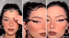 Joven sigue popular trend de maquillaje para hacerse un delineado con el filtro de TikTok  