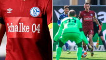 Schalke 04 tapó el sponsor ruso de su camiseta con un parche