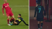 En el mejor momento del Inter: Alexis Sánchez fue expulsado tras fuerte entrada ante Liverpool