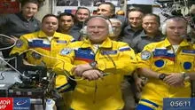 Cosmonautas rusos llegan con los colores de Ucrania a la Estación Espacial Internacional