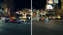 Red Bull Racing paseó uno de sus monoplazas por las principales calles de Las Vegas