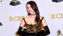 Grammy 2022: Olivia Rodrigo dejó caer uno de sus premios al igual que Taylor Swift en 2010