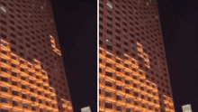 Tetris el juego que dejó los televisores para trasladarse a las paredes de un edificio 