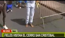 Rímac: joven hace penitencia caminando descalzo desde el Callao hasta el cerro San Cristóbal