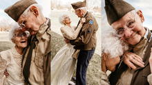 Anciana vuelve a ponerse su vestido de novia para celebrar 70 años de matrimonio con su esposo