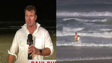 Meteorólogo detiene una transmisión en vivo para salvar a un niño que se ahogaba en el mar