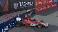 Charles Leclerc chocó el Ferrari 312T de Niki Lauda en el Gran Premio Histórico de Mónaco