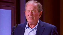 “Una invasión injustificada en Irak... quiero decir, en Ucrania”: George Bush al condenar a Rusia