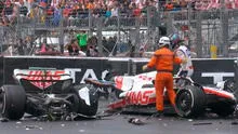 ¡Partió el auto al medio! Mick Schumacher sufre aparatoso accidente en GP de Mónaco