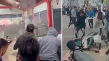 Las Malvinas: comerciantes atacan y casi queman motos de la PNP tras operativo