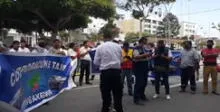 Paro de transportistas: conductores protestaron frente a la Municipalidad de Chiclayo