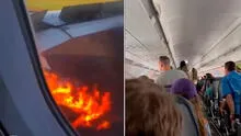 Pánico en el aire: avión con pasajeros a bordo se incendia al aterrizar en aeropuerto