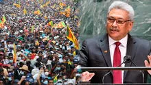Presidente de Sri Lanka abandonó el país en avión militar a un día de entregar el poder
