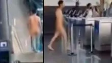Hombre camina desnudo por el metro de Colombia “porque solo quiso llamar la atención”