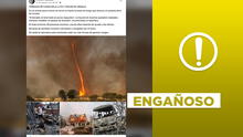 Publicación viral sobre “tornado de fuego en Argelia” presenta fotos engañosas