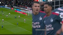 No lo agarraron: Marcos López desbordó, descargó y gestó otro gol del Feyenoord