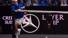 El impresionante disparo de Federer en su despedida: el balón pasó por el hoyo de la ned