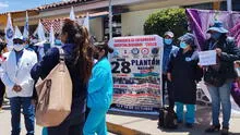Cusco: sindicato de enfermeros del Hospital Regional realizó plantón