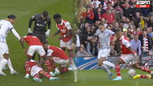 Gabriel Jesus recibió un codazo y quedó noqueado en el Arsenal vs. Liverpool