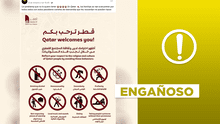 La publicación con imagen de supuestas prohibiciones en el Mundial de Qatar 2022 es engañosa
