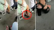 Mujer deja en shock a los pasajeros de una combi por sus singulares uñas en los pies