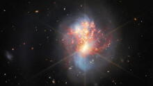 Telescopio James Webb capta el espectacular choque de 2 galaxias