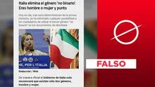 Es falso que Italia "eliminó el género no binario" de los documentos de identidad: nunca fue legal