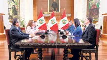 Presidenta Dina Boluarte se reunió con Fuerza Popular y Somos Perú