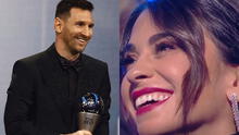 ¡Emocionada! La tierna reacción de Antonela Roccuzzo al ver a Lionel Messi ganar The Best
