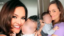 Carla Tello presenta a su bebé en TV a 3 meses de dar a luz y no descarta un segundo hijo