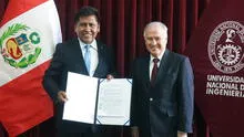 Gobernador de Puno, Richard Hancco, y rector de la UNI, Alfonso López Chau, suscribieron convenio interinstitucional
