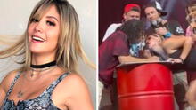 Claudia Serpa minimiza beso que le 'robó' Carlos Vílchez en vivo: "Fue parte de un juego"