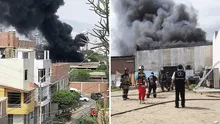 Fuerte incendio consume almacén de la Universidad Nacional de Trujillo