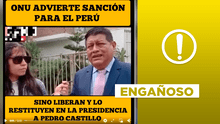 ONU no advirtió “sanción” contra el Perú si no “restituyen” a Pedro Castillo