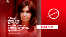 Clarín no publicó cita apócrifa atribuida a Cristina Fernández que avala “guerra entre argentinos”