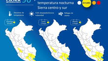 Senamhi advierte de descenso de temperatura nocturna en la sierra centro y sur del país