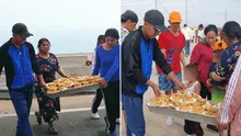 Familia peruana apoya con platos de comida a migrantes ubicados en la frontera Perú-Chile