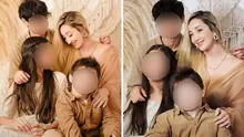 Romina Gachoy demuestra buena relación con hijos de Angie Jibaja en tierna sesión de fotos