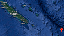 Un terremoto de 7.7 de magnitud se registró al sureste de Nueva Caledonia