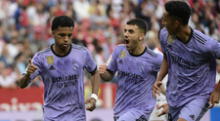 Real Madrid derrotó 2-1 al Sevilla por LaLiga con un doblete de Rodrygo