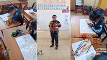 “Olvídate de la cartuchera”: niños van a clases con 'pulpitos' hechos a mano para no perder sus útiles