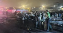 Lurín: dos sujetos que escapaban con auto robado mueren quemados