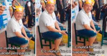 Mujer se sorprende al ver a su padre en la actuación de su nieto y reclama: "¡Ni con sus hijas!"