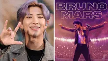 Namjoon de BTS aparece en concierto de Bruno Mars y desata furor en el público