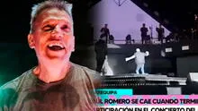 Raúl Romero protagoniza bochornoso momento al resbalarse en concierto del Grupo 5