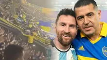 Hinchas de Boca Juniors corean a Lionel Messi que ahora "el más grande" es Juan Riquelme