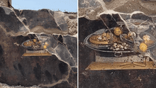 ¿Pizza en la Edad Antigua? Investigadores hallan la imagen de platillo en un mural de Pompeya