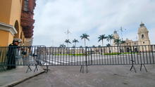 Cierran acceso a plaza de Armas en el Centro Histórico a pocos días de la 'Tercera toma de Lima'