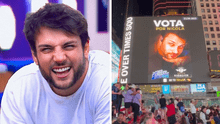 ¡En el corazón de Nueva York! Nicola Porcella sorprende al aparecer en el Times Square