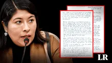 Betssy Chávez publica carta desde prisión y denuncia trato hostil por parte del INPE